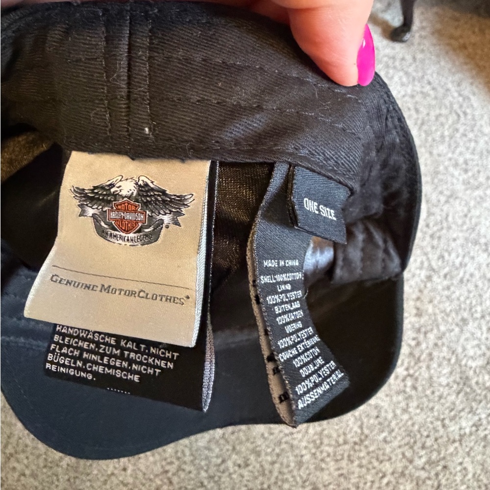 Harley-Davidson Black Studded Eagle Cadet Cap - Picture 3 of 3